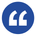 blue background rounded quotation mark