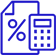 tax and calculator icon blue